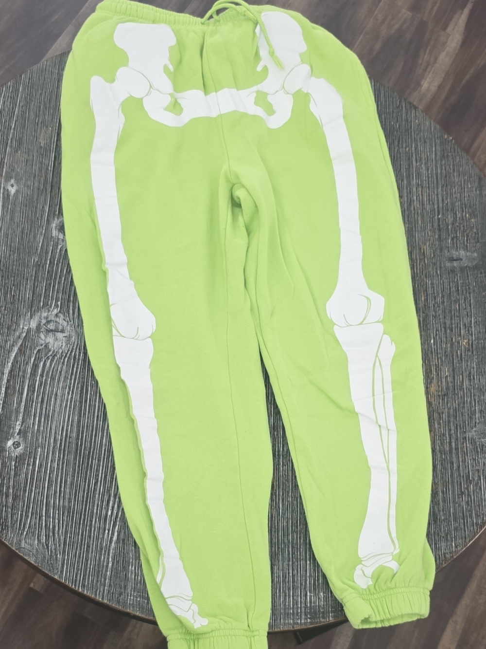 Mighty Fine Neon Green Skeleton Jogger Pants